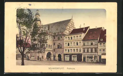 AK Schweinfurt, Strasse am Rathaus