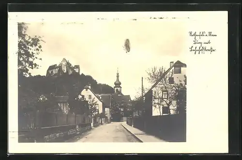 AK Rothenfels / Main, Blick entlang der Bahnhofstrasse