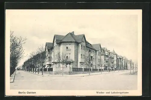 AK Berlin-Dahlem, Werder- und Ladenbergstrasse