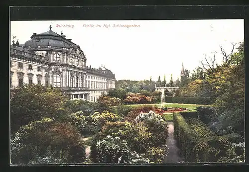 AK Würzburg, Residenz mit Brunnen