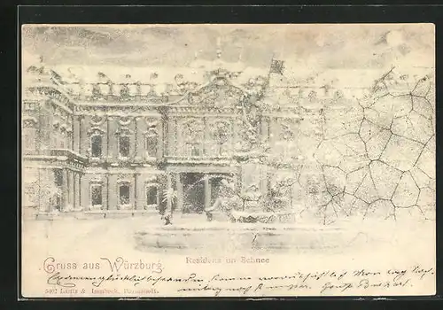 AK Würzburg, Residenz im Schnee