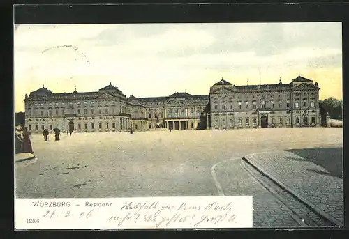 AK Würzburg, Vorplatz der Residenz