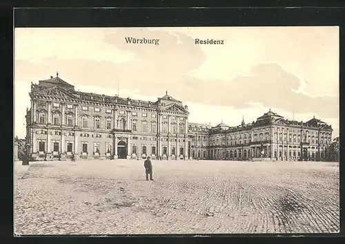 AK Würzburg, Gesamtansicht der Residenz