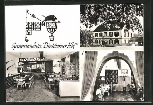 AK Hafenlohr, Spessartschänke Gasthaus Bischborner-Hof