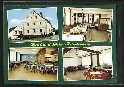 AK Rettersheim, Innenräume des Gasthauses Stern