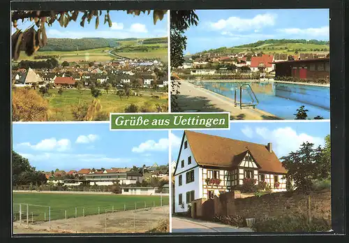 AK Uettingen, Fachwerkhaus, Schwimmbad, Sportplatz