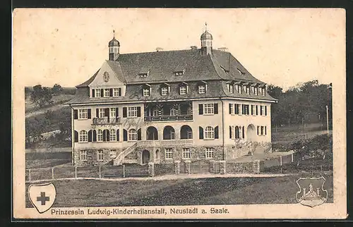 AK Neustadt / Saale, Gesamtansicht der Prinzessin Ludwig-Kinderheilanstalt