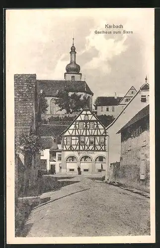 AK Karbach, Strasse zum Gasthaus zum Stern