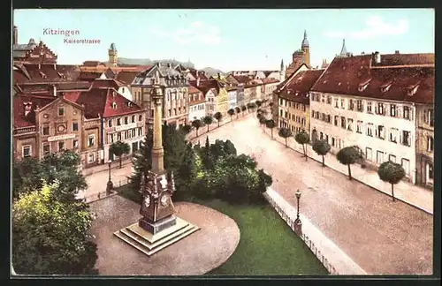 AK Kitzingen, Denkmal an der Kaiserstrasse