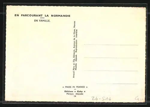 Künstler-AK Charles Homualk: En Famille, Gute Stube in der Normandie