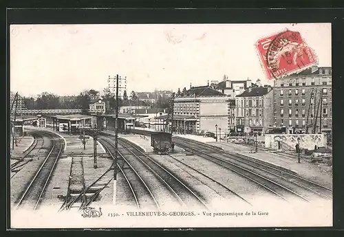AK Villeneuve-St-Georges, Vue panoramique de la Gare, Bahnhof