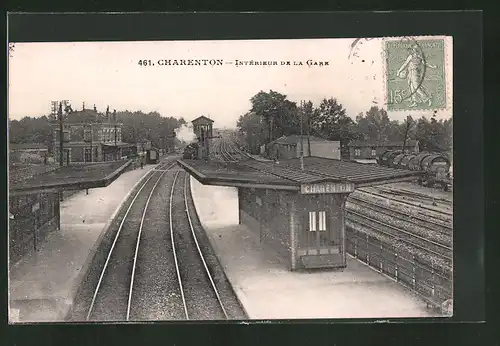 AK Charenton, Intérieur de la Gare, Bahnhof
