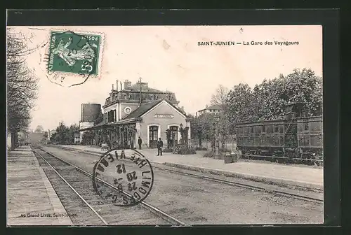 AK Saint-Junien, La Gare des Voyageurs, Bahnhof