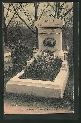 AK Asniéres, Cimetíere des Chiens, Friedhof