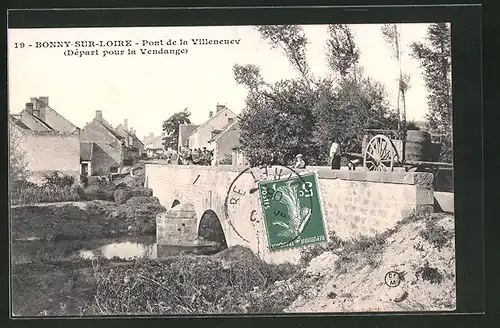 AK Bonny-sur-Loire, Pont de la Villeneuev