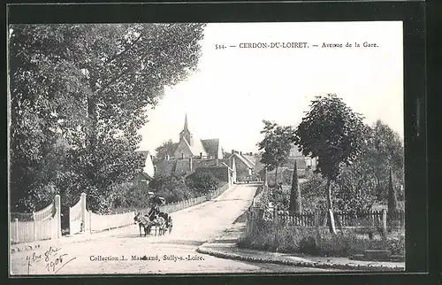 AK Cerdon-du-Loiret, Avenue de la Gare