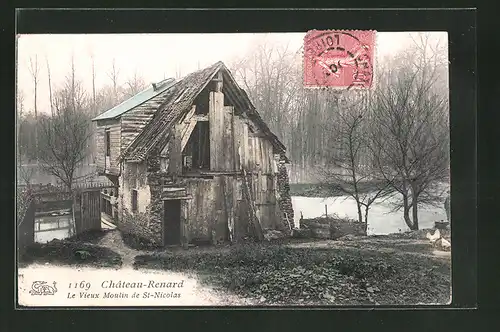 AK Château-Renard, Le Vieux Moulin de St-Nicolas