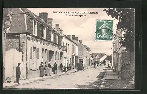 AK Bazoches-les-Gallerandes, Rue Principale