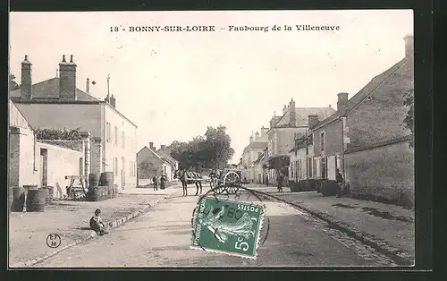 AK Bonny-sur-Loire, Faubourg de la Villeneuve