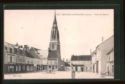 AK Beaune-la-Rolande, Place du Marché
