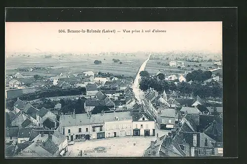 AK Beaune-la-Rolande, Vue prise à vol d'oiseau