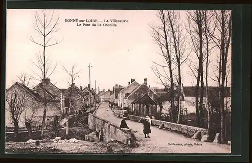 AK Bonny-sur-Loire, la Villeneuve, le Pont de La Chenille