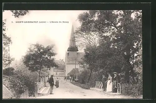 AK Ligny-le-Ribaut, l'Entrée du Bourg