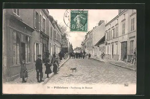 AK Pithiviers, Faubourg de Beauce