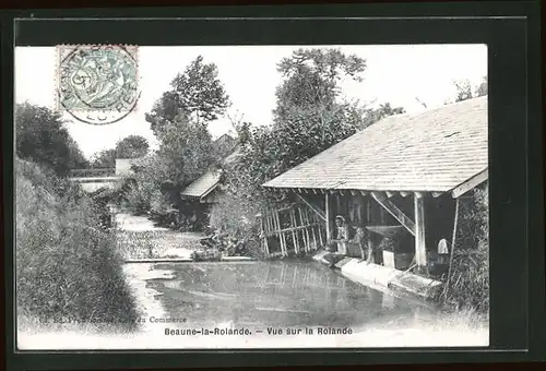 AK Beaune-la-Rolande, Vue sur la Rolande