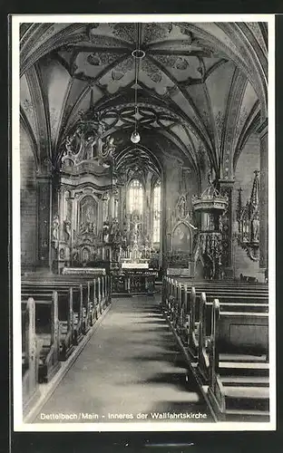 AK Dettelbach / Main, Inneres der Wallfahrtskirche