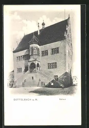 AK Dettelbach / Main, Rathaus im Sonnenlicht
