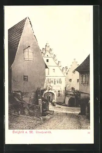 AK Sulzfeld a. M., Strassenbild mit alten Häusern