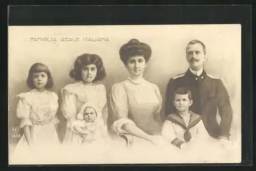 AK Famiglia Reale Italiana, Königliche Familie von Italien