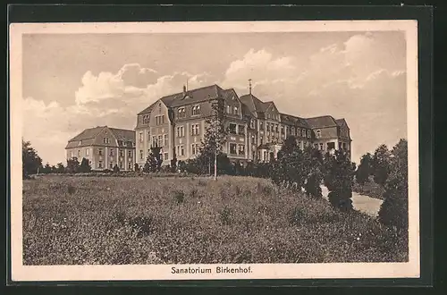 AK Greiffenberg, Gesamtansicht vom Sanatorium Birkenhof