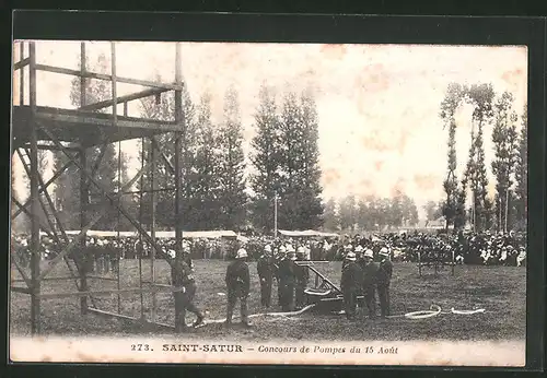 AK Saint-Satur, Concours de Pompes du 15 Aoút, Feuerwehr