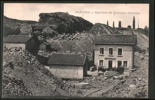 AK Porcieu, Carriére de Fontaine-Blanche, Steinbruch