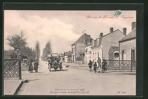 AK Saint-Calais, Circuit de la Sarthe 1906, Autorennen