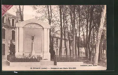 AK Briare, Monument aux Morts 1914-18