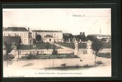 AK Pithiviers, Boulevard Beauvallet, Vue générale du Nouvel Hospice