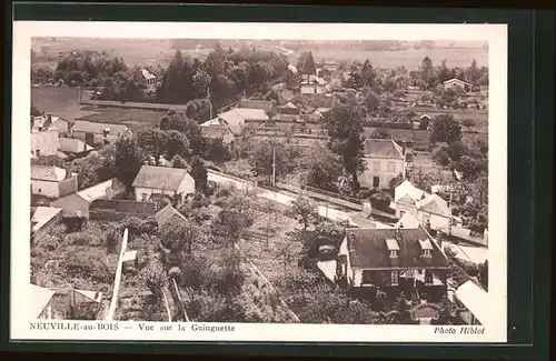 AK Neuville-aux-Bois, Vue sur la Guinguette