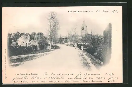 AK Neuville-aux-Bois, La Route de la Domuze