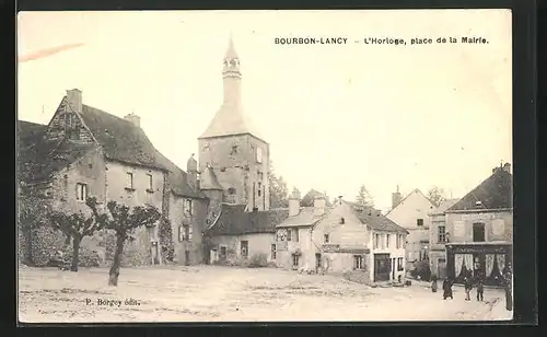 AK Bourbon-Lancy, L`Horloge, place de la Marie