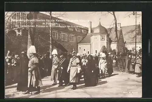 AK Potsdam, Besetzungsfeierlichkeiten für die Kaiserin Auguste Viktoria, Die Kaiserlichen Prinzen u. Prinzessinnen