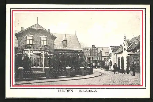 AK Lunden, Häuser an der Bahnhofstrasse