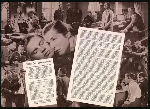 Filmprogramm DNF, Der Fuchs von Paris, Martin Held, Hardy Krüger, Regie: Paul May