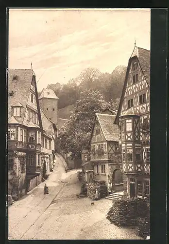 AK Miltenberg a. Main, Altdeutsche Häuser mit dem Schnatterloch