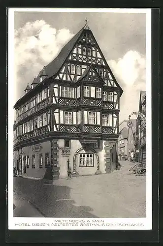 AK Miltenberg a. Main, Hotel Riesen in Fachwerkbauweise