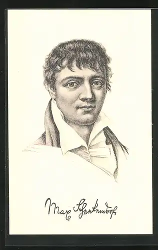 AK Maximilian von Schenkendorf, Lyrischer Dichter, 1783-1817
