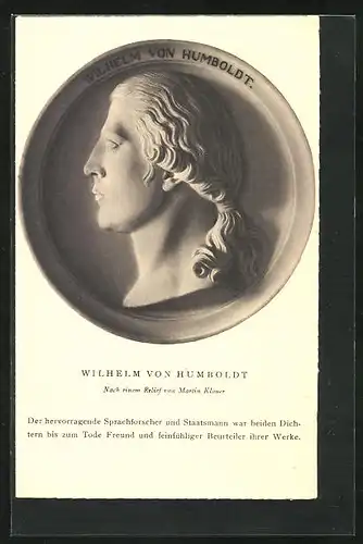 AK Portrait Wilhelm von Humbold, Deutsche Klassik