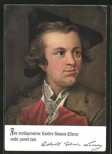 AK Portait von Gotthold Ephraim Lessing